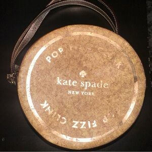 Kate Spade  Bubble Over Micha POP FIZZ CLINK Circle Crossbody Cork Rose Gold